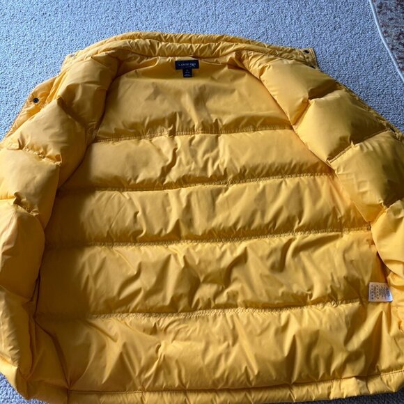 Men’s Land’s End Yellow Puffer Vest XL – 80% Down 20% Feather Ski Streetwear - Picture 6 of 9